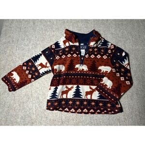 The Children's Place 1/4 Zip Pullover Bear & Moose Little Boys Size 18-24 Months